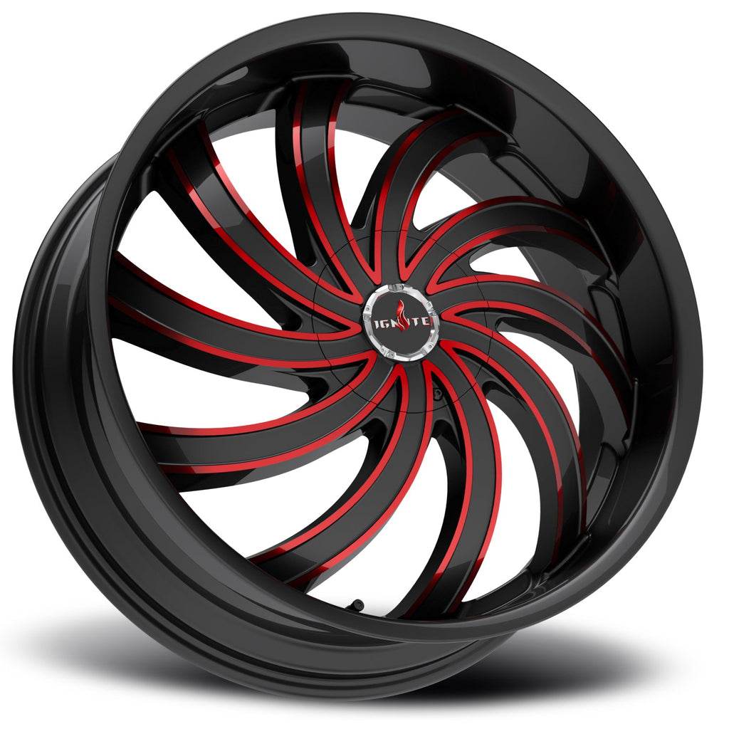 Flame Gloss Black Candy Red Milled
