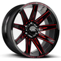 M25 Gloss Black Candy Red Milled