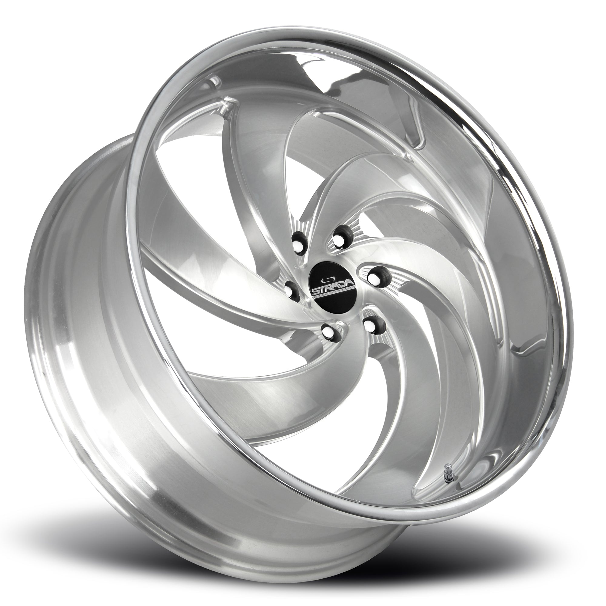 Retro 6 Brushed Face Silver Milled Stainless Steel Lip
