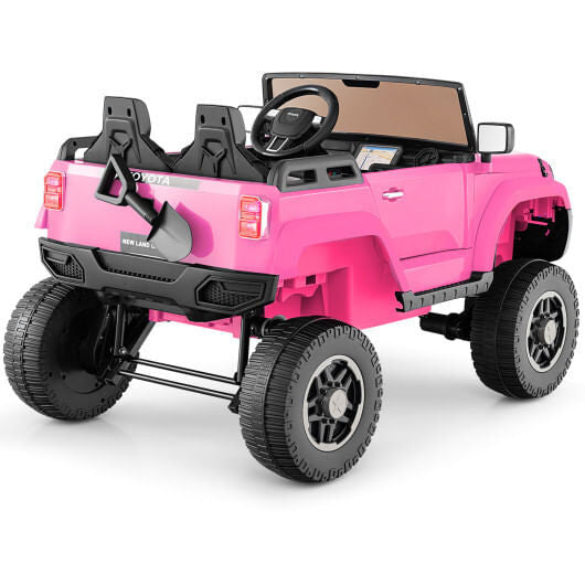 24V 2 Seater Ride on Car 4WD/2WD Switchable for Kids with Remote for Ages 3+-Black