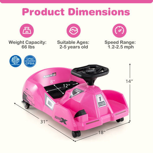 12V Electric Cleaning Go Kart with Detachable Mop and Remote Control-Blue