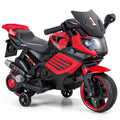 6V Kids Motorcycle with Headlights Music and Detachable Training Wheels-Navy
