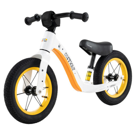 12-Inch Balance Bike with Adjustable Seat and Rotatable Handlebar for Over 36 Months Old-Green