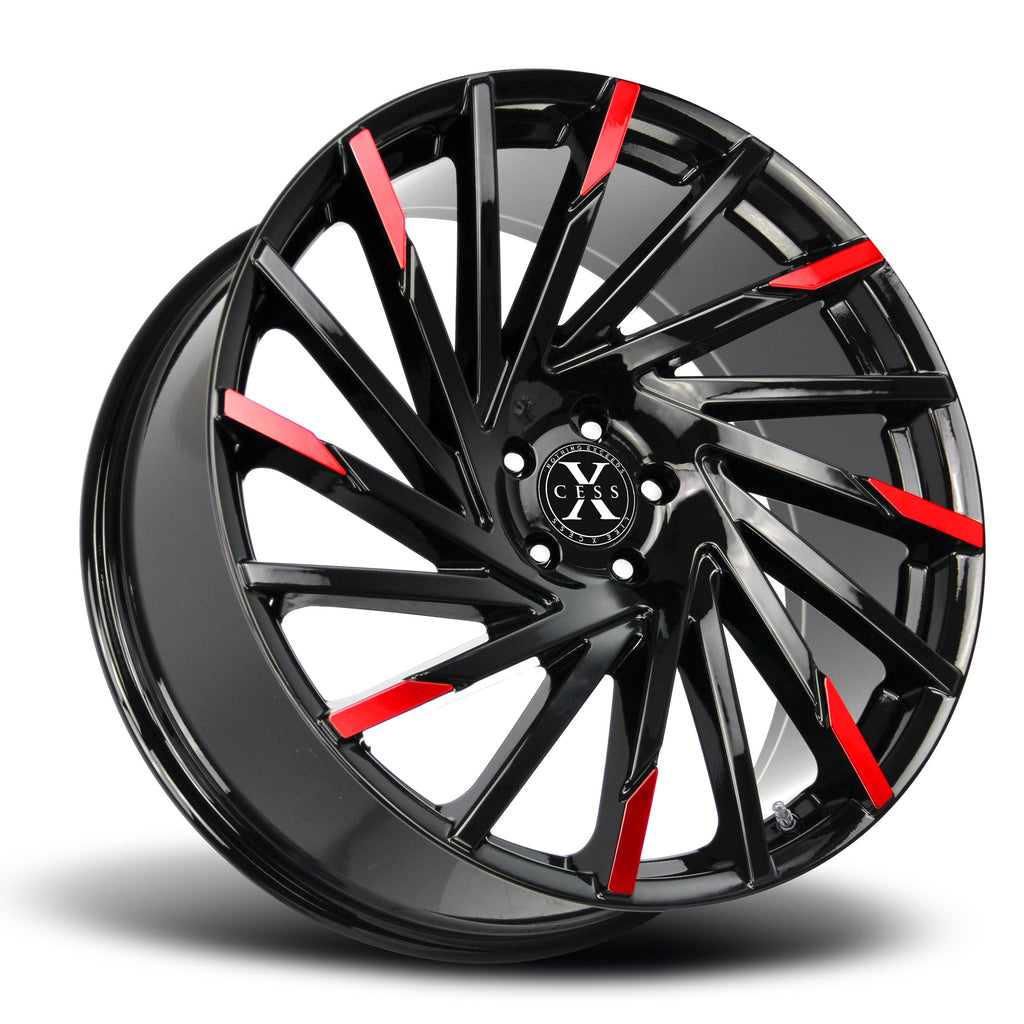 X02 Gloss Black Machined Red Tips